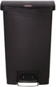 Rubbermaid Slim Jim Front Step pedaalemmer 50ltr zwart - GL028
