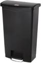 Rubbermaid Slim Jim Front Step pedaalemmer 68ltr zwart - GL034
