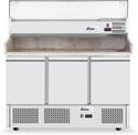 Arktic Pizzawerkbank met 3 deuren en koelvitrine 380+40L - 232033
