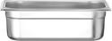 Hendi Gastronormbak 1/3 | 100 mm hoog | RVS Budget Line | 800430