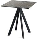 Infinity Terrastafel Zwart Frame + Galaxy Marble HPL 70x70 cm - Essentials 120011577