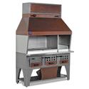 Charcoal Grill 1600 mm With Exhaust On Cupboard With Charcoal Drawers, Mastro AJJ0007