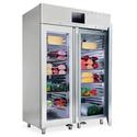 Refrigerator 1400 Litres In Stainless Steel GN2/1, Glass Doors, -2°/+8°C, 85 Mm Insulation - WiFi - Virtus BMA0025/FN