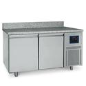 Refrigerated Pastry Counter 2 Doors 600x400 Mm, Granite Top With Upstand, -2°/+8°C - WiFi - Virtus BNZ0001/FN