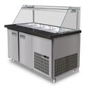 Refrigerated Preparation Counter With 3 Doors and Vertical Front Glass, 5x GN 1/1, 0°/+10°c, Mastro IEC0056