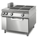 Electric Range With 4 Squared Plates On Static Electric Oven,  Two-Sided Panel Control, Virtus VS110100CFE