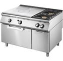 Mastro Bakplaat - Gas Solide Top Op Statische Gasoven Gn 2/1 en Gesloten Kast + 2 Branders - VS70120TPFG