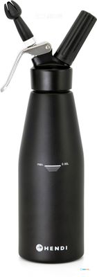 Slagroomapparaat Kitchen Line Zwart, HENDI, Kitchen Line, 0,95L, Zwart, Diameter 95 Mm - Hoogte 320 Mm - 588598 1