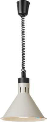 Warmtelamp Verstelbaar Conisch, HENDI, Wit, 230V/250W, Diameter 27,5 cm - Hoogte 25 cm - 273937