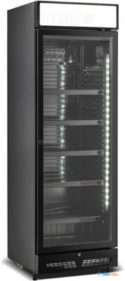 Combisteel 7086.0010 Budget KOELKAST GLASDEUR 450L ZWART