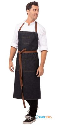 Lang schort | indigo | Chef Works - Urban | B341