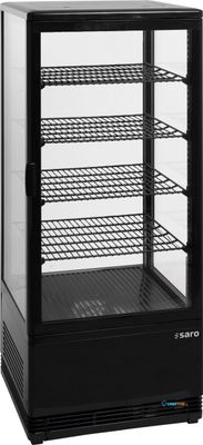 SARO Koelvitrine Model SC 100 Zwart - SC 100 ZWART