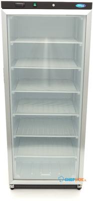 Maxima Vrieskast - 600 L - Zwart - met Glazen Deur - 09405033