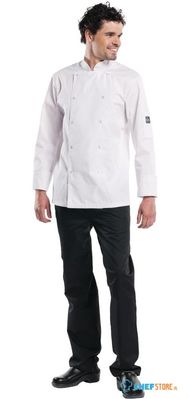 Chaud Devant Hilton Poco Koksbuis Lange Mouw Wit 3XL - Chaud Devant B506-XXXL