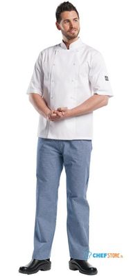 Chaud Devant Hilton Poco Koksbuis Korte Mouw Wit - Chaud Devant B509-S