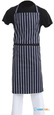 Whites halterschort blauw-wit gestreept extra lang | A662 1