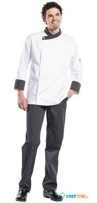 Chaud Devant Ligne Noir Pantalon Zwart-Wit Gestreept, Chaud Devant A140-62