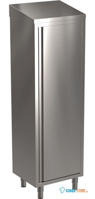 SARO Hoge Kast Roestvast Staal met 3 Schappen Schuin Dak 600 Mm - 700-4000