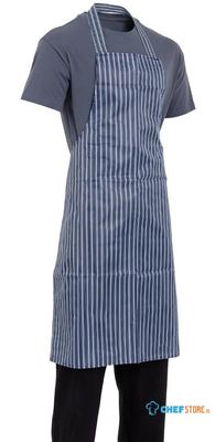Whites waterdicht schort blauw-wit gestreept | A580