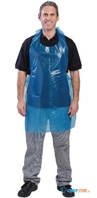 Disposable polyethyleen halterschorten 14,5 micron | blauw | 100 stuks |  A305 1