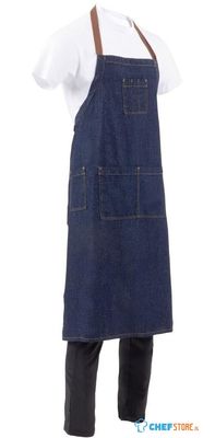 Lang schort | indigo | Chef Works - Urban | B341
