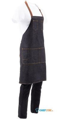 Kort Schort Indigo denim | 4 zakken | Chef Works Urban Memphis | B721