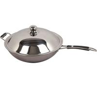 Wokpan, 36 cm, Bolle Onderkant voor Inductie, Combisteel 7020.0140