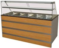 Gekoeld Buffet Gn 5/1 | Met glasplank | Combisteel 7077.0110