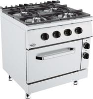 BASE 900 GASFORNUIS 4 BR. Met ELEKTRISCHE OVEN - Combisteel 7178.3020