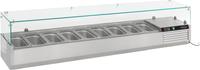 Gekoelde Opzetvitrine | 9x 1/3 GN | Glaswand | RVS | Combisteel | 7450.0023