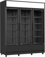Koelkast 3 Glasdeuren Zwart Fcu-1200 Bl, CombiSteel 7455.2115