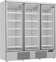 Display koelkast | 3 Glasdeuren | 1530 | zilver | Combisteel | 7455.2205