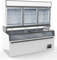 Combisteel Wandvrieskast wit | 3 Glasdeuren | 7455.2525