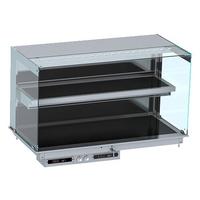 Drop-In Wandmodel Warmvitrine Keramisch Recht - Zwart 4/1, CombiSteel 7495.0365