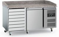 Pizzawerkbank | Graniet | 1-deurs| RVS | Ecofrost | 7950.5145