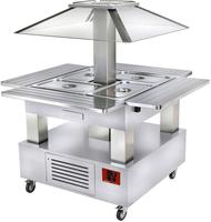 Eiland bain-marie | Warm buffet | 4x GN 1/1-150 (wit hout) | CBM/4D-A1 | Diamond