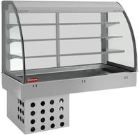 Topelement En Open Uitstalvitrine 3 Niveau's (met Gordijn), Gekoeld, Geforceerd, 2x GN1/1 - Diamond DPA/TVA308-R2