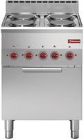 Fornuis 4 Kookplaten En Elektrische Convectie-Oven GN 2/3 - Diamond E60/4PFV6-N