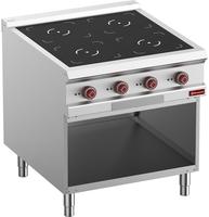 Elektrisch Fornuis Met 4 Inductie Kookplaten Op Open Kast - Diamond E9/4IDA8-N