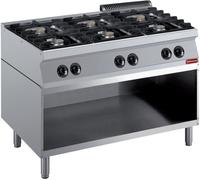 Gasfornuis | 6 Branders | Open Onderstel | G17/6BA12-R | Diamond