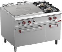 Gasfornuis Doorkookplaat - 2 Branders - Oven GN 2/1 - Neutrale Gesloten Kast - Diamond G9/T2BFA12-N