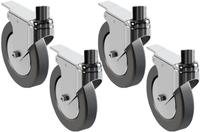 Diamond Set van 4 Wielen, 2 met Remmen voor Ondersteuning van Pizzaovens - KAT/AF