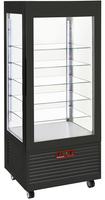 Diamond Vitrine 4 zijden T° positief, 5 niveaus in glas, Geforceerd, 480 Lit., ZWART | INN/VN-B9-R2