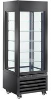 Diamond FULL Glazen Vitrine" 440 Liter 5 Glazen Niveaus Geventileerd ZWART - MAX/507-CB