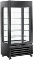Diamond FULL Vitrine 600 Lt. 5 Glazen Niveaus Geventileerd PASTRY ZWART - MAX/609-PB