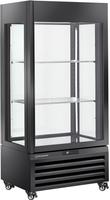 Diamond FULL Glazen Vitrine" 600 Liter 1 Niveau + 2 Planken Geventileerd WINE ZWART - MAX/609-VB