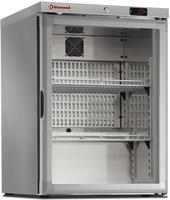 Diamond Koelkast Geventileerd, Glazen Deur, 150 Liter. RVS - PFV202-R6X/G