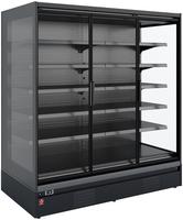 Diamond Gekoeld Wandmeubel, Zelfbediening, Klapdeuren - FULL BLACK - RNP13-U5