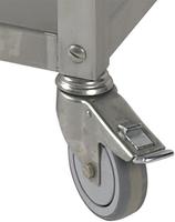 Diamond Kit van 4 wielen in R.V.S. Ø 100 (2 met rem) | RS10-X4