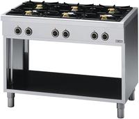 Diverso By Diamond Gasfornuis met 6 Branders, op Open Kast - WR-6B11-66